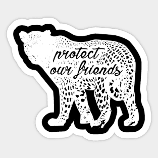 protect our friends - leopard Sticker